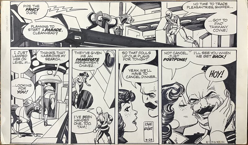 Gil Kane, Ron Goulart, STAR HAWKS - un strip de 1978 - Planche originale