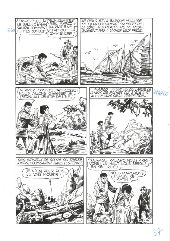 Enzo Chiomenti, Jean Ollivier, Planche de Marco Polo - Comic Strip