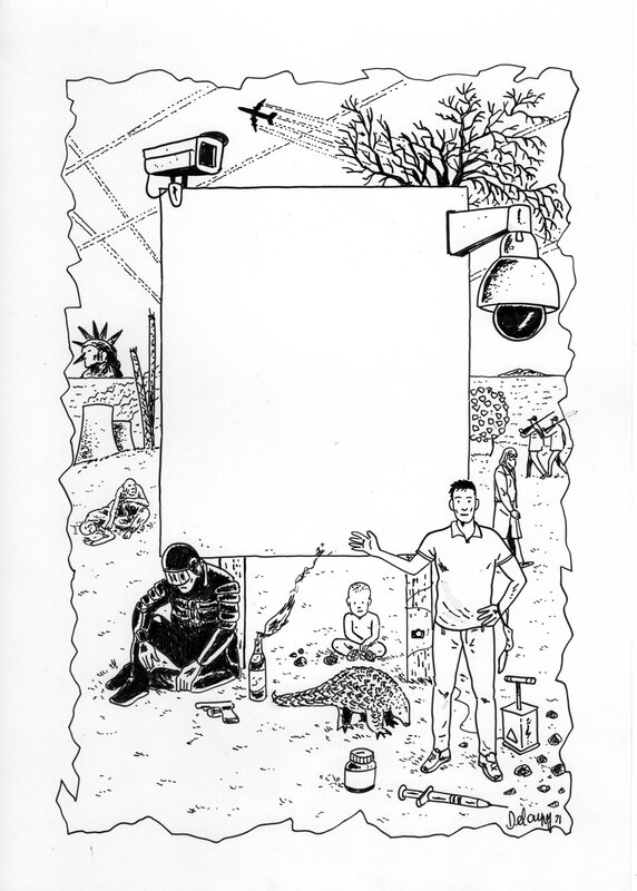 Deloupy, Illustration de 4eme de couverture - Original Illustration