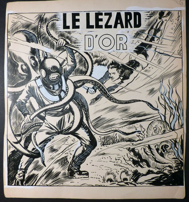 Eugène Gire, Le Lézard D'Or Couverture Sans Peur N°37 - Comic Strip