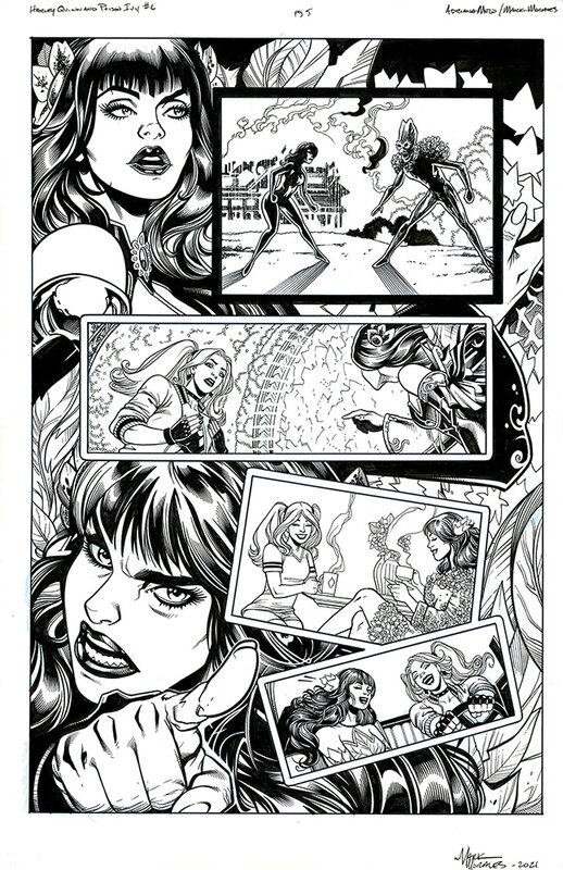 Mark Morales, Adriana Melo, Jody Houser, Harley Quinn & Poison Ivy - Issue #6 p5 - Planche originale