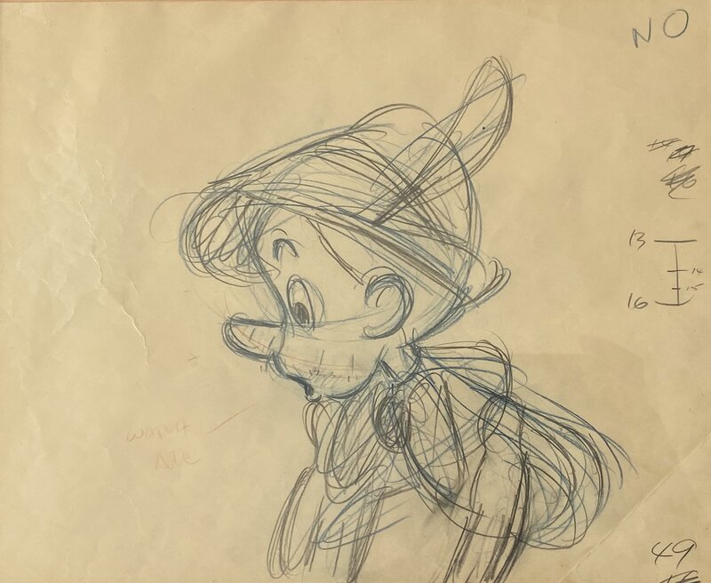 Pinocchio par Walt Disney, Studios Disney, Milt kahl - Planche originale