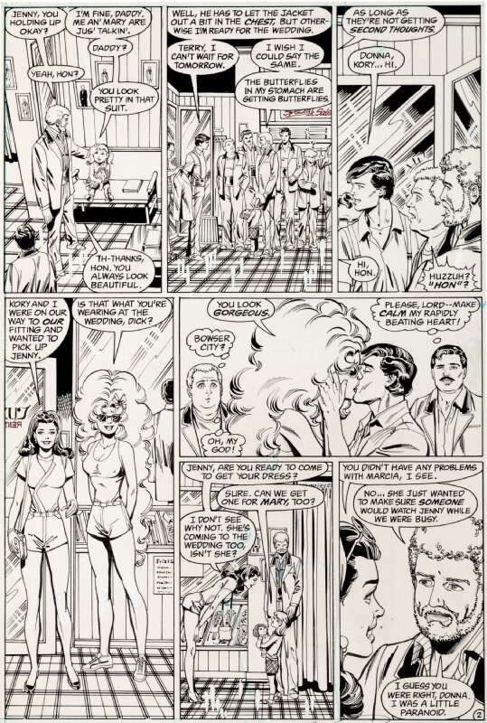 George Perez, Mike DeCarlo, Teen Titans 49 Page 2 - Planche originale