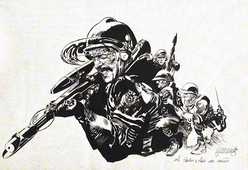 La Guerre. par Fernando Fernandez - Illustration originale