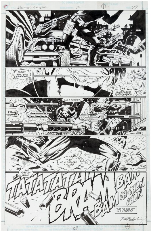 Paul Gulacy, Charles Yoakum, Batman/Outlaws 2 Page 39 - Planche originale