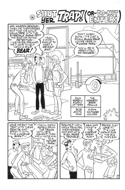 Jack Morelli, Bob Smith, Pat Kennedy, Tim Kennedy, World of Archie Double Digest #96 : Shut Yer Trap! (Or .. Do-Nut Enter!) page 1 - Planche originale