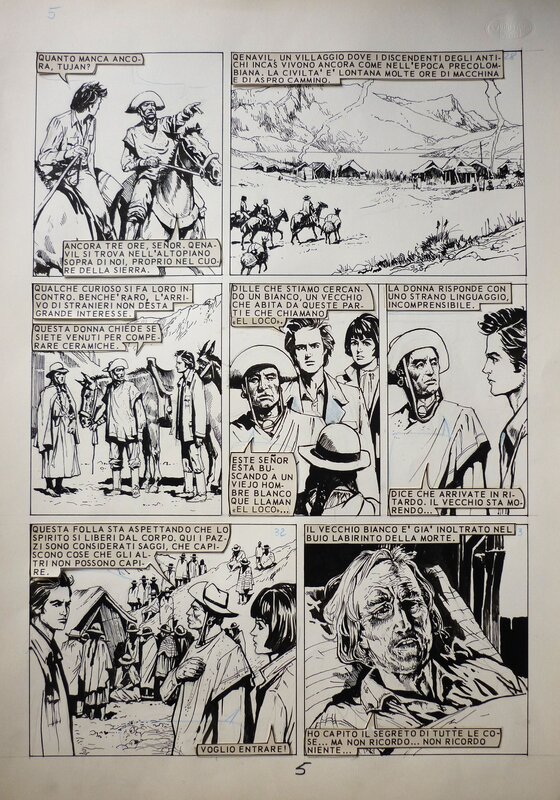 Paolo Eleuteri Serpieri, Il segreto del Dio Rama, pg 05 (Lanciostory #08, June of 1975) - Planche originale