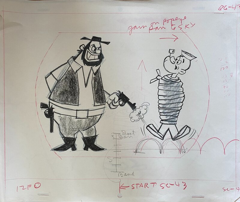Popeye par Larry Harmon, Elzie Crisler Segar - Planche originale