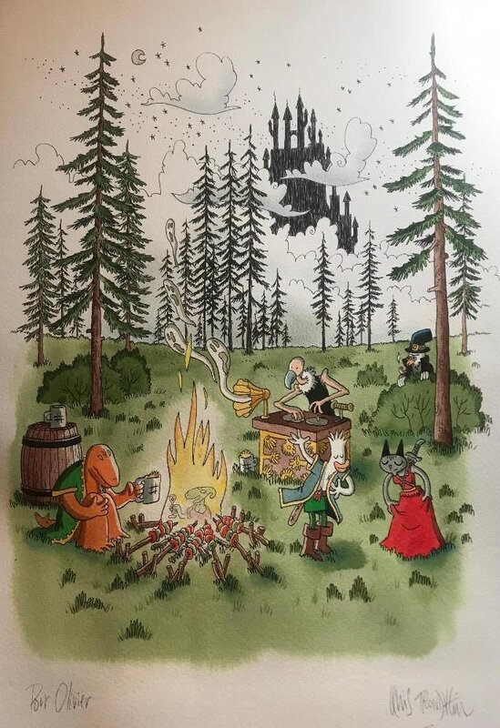 Donjon par Lewis Trondheim - Illustration originale
