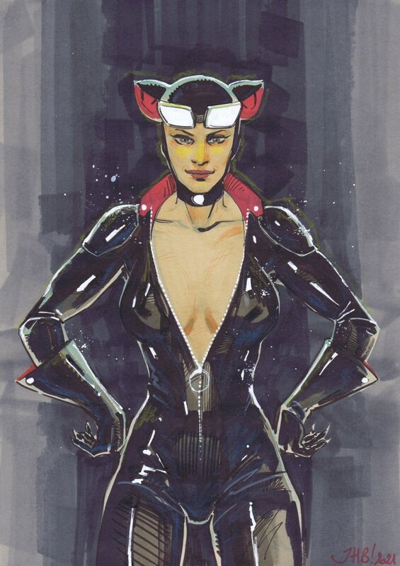 Catwoman par Hugonnard-Bert - Illustration originale