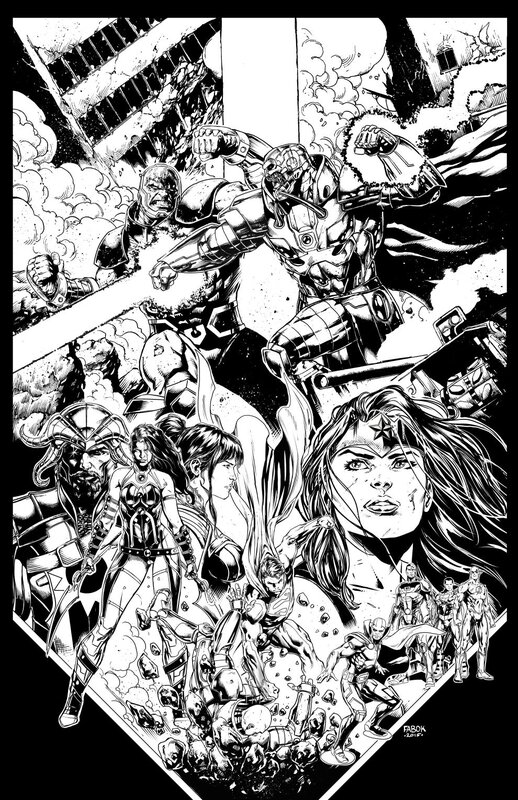Justice League 44 Cover Jason Fabok - Couverture originale