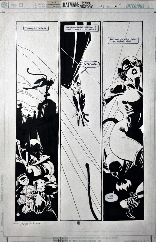 Tim Sale, Batman - Dark Victory #1 p.13. - Planche originale