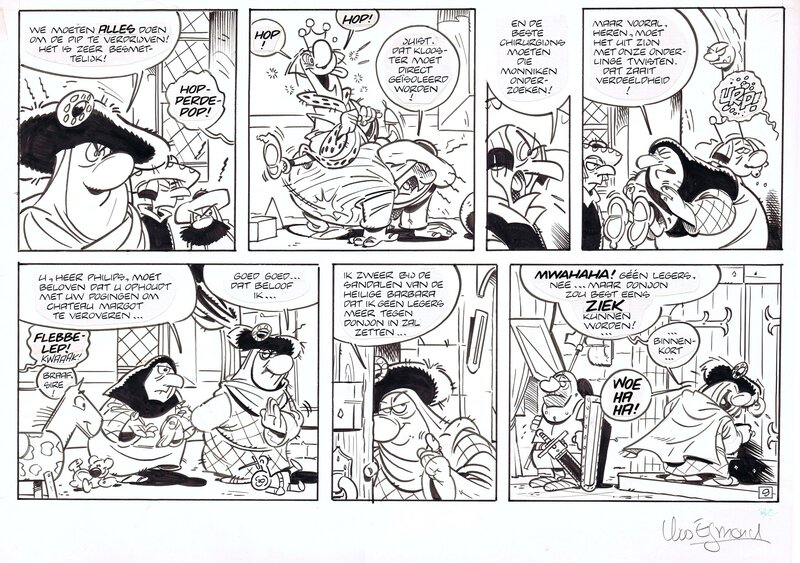Uco Egmond, Hanco Kolk, Falco en Donjon: De pip, pagina 9 b - Comic Strip