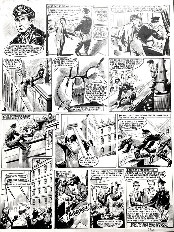 Reg BUNN : Planche de ZIP NOLAN dans LION du 14 Novembre 1964 - Comic Strip