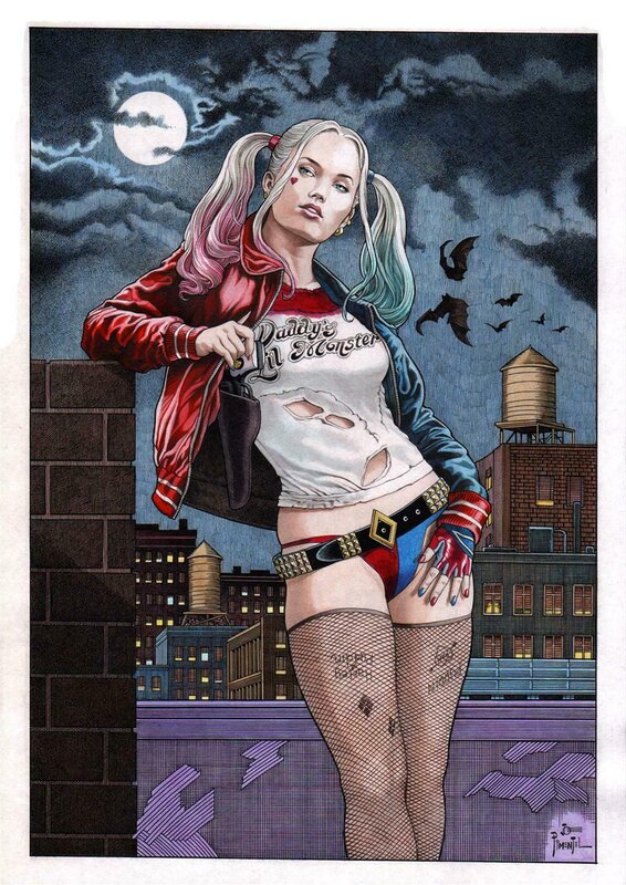 Harley Quinn par Joe Pimentel - Illustration originale