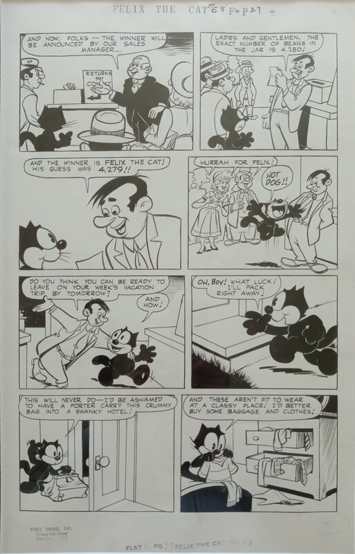 Otto Messmer, Felix the cat #58 flat 6 page 27 - Planche originale