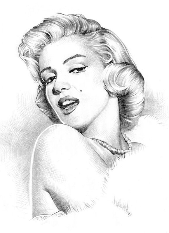 Marilyn Monroe par Dave Nestler - Illustration originale