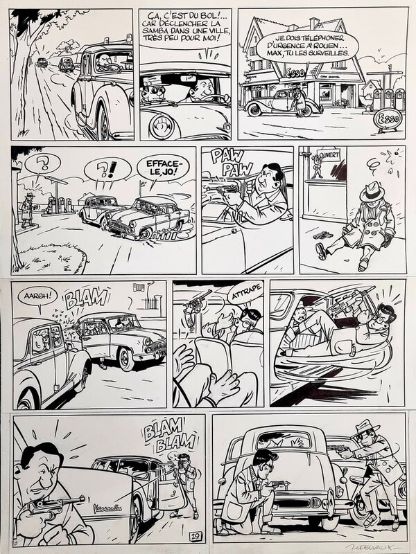 Jean-Luc Delvaux, Maurice Tillieux, François Walthéry, Marc Jaguar - Les camions du diable - Comic Strip