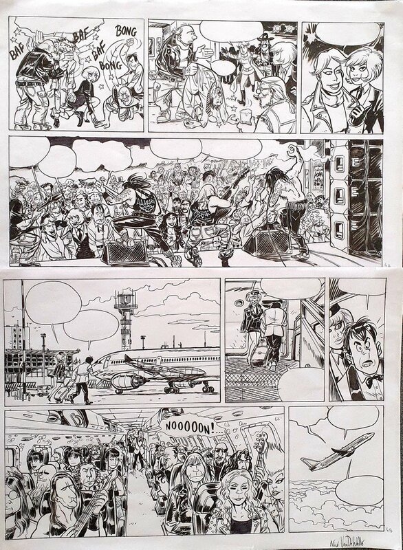 Nicolas Van de Walle, François Walthéry, Natacha, hôtesse de l'air , 50 ans - Comic Strip