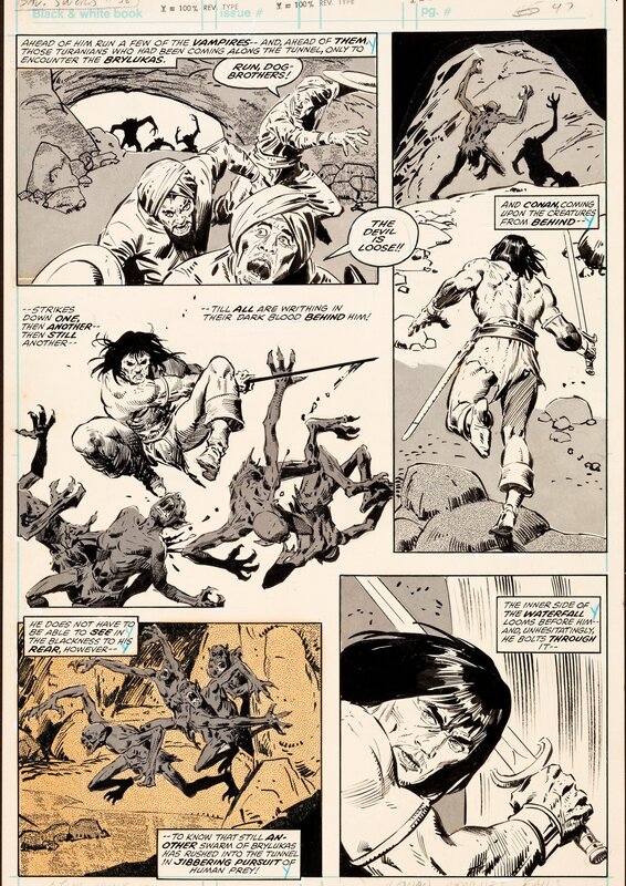 John Buscema, Tony DeZuniga, Savage Sword of Conan - #38 - p47 - Planche originale