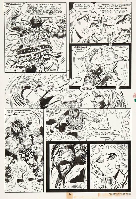 Frank Thorne, Marvel Feature... Red Sonja - #5 p27 - Planche originale
