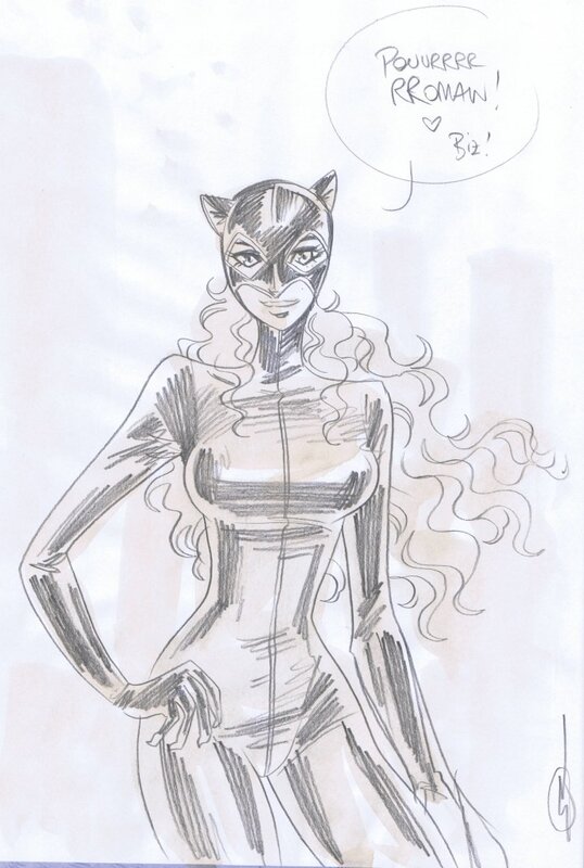 Catwoman par Moretti - Dédicace
