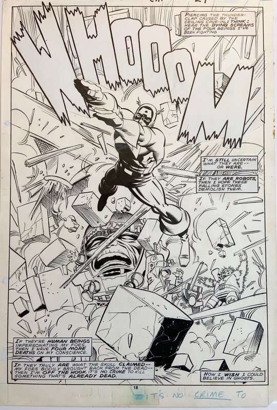 Paul Neary, Captain America #326 - pg18 splash - Comic Strip