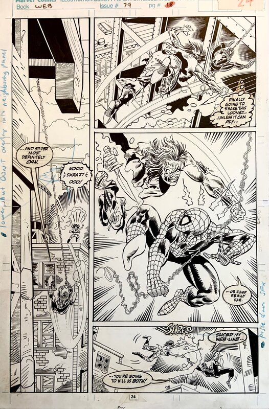 Alex Saviuk, Web of Spiderman #79 pg24 - Planche originale