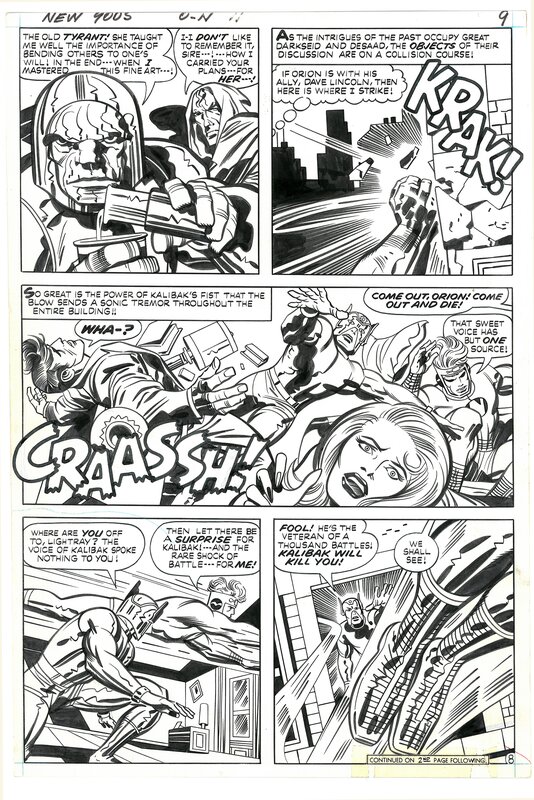 Jack Kirby, Mike Royer, Jack Kirby, New Gods issue 11 page 9 - Planche originale