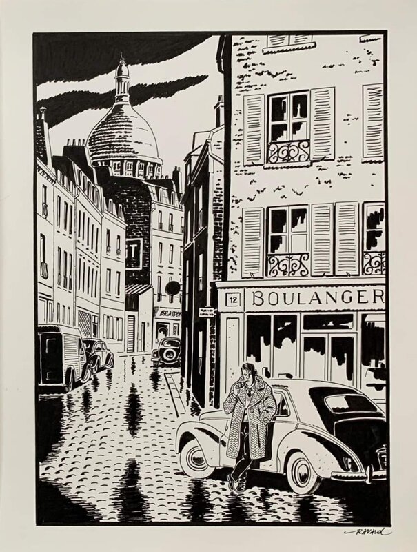 François Ravard, Nestor Burma... Montmartre - Original Illustration