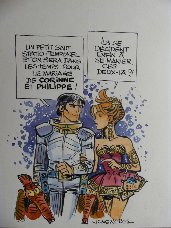 Mézières Jean-Claude - Notre faire part de Marriage - Illustration originale
