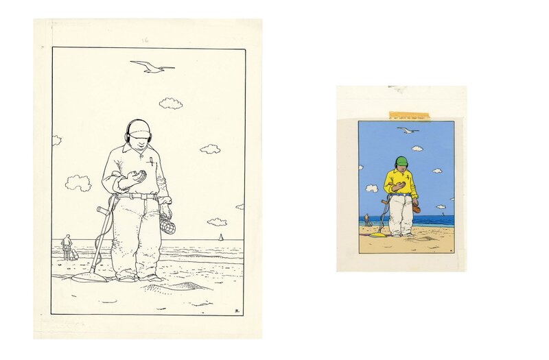 En vente - Moebius, Le Chercheur d'or - Illustration originale 16 - Planche originale