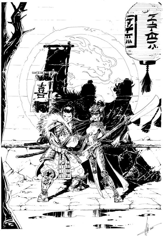 Vax, Samurai : La marque jaune - Illustration originale
