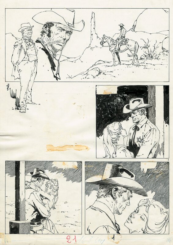 Arturo Del Castillo, Hector Oesterheld, El Loco Sexton#2 p1 Muerte de un Sheriff - Comic Strip