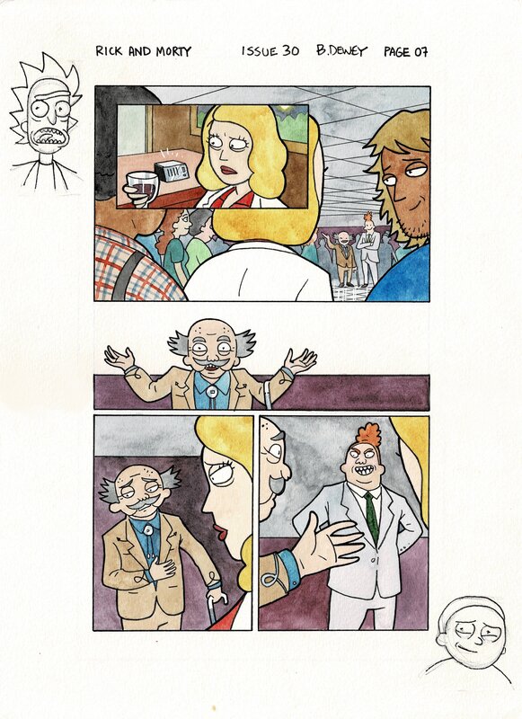 En vente - Rick & Morty #30 page 7 - Benjamin Dewey / Oni Press - Planche originale