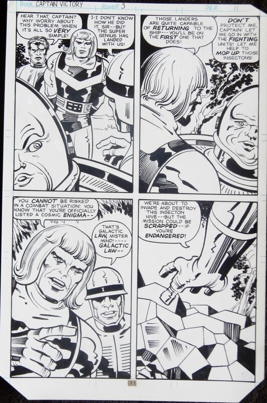 Jack Kirby, Michael Thibodeaux, Captain Victory      Issue 3 - Planche originale