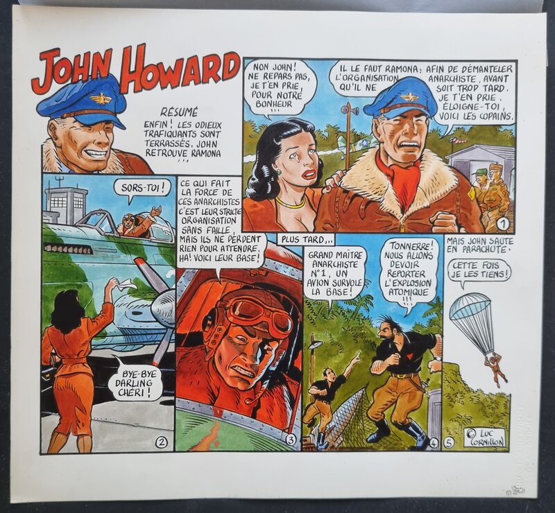 Luc Cornillon, Yves Chaland, Captivant par Cornillon et Chaland - planche en couleurs - Comic Strip