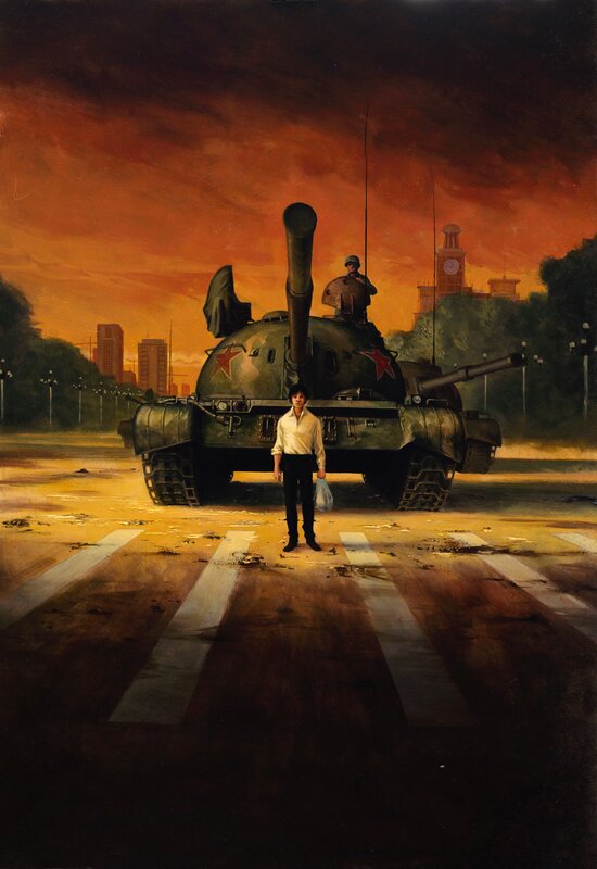 For sale - Nicolas Siner, L'homme de l'Année - Tome 16 L'Inconnu de la place Tiananmen - Original Cover