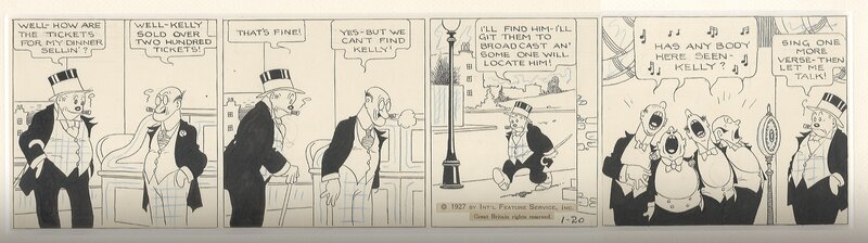 George McManus, Briging Up Father (Daily du 20 janvier 1927) - Planche originale