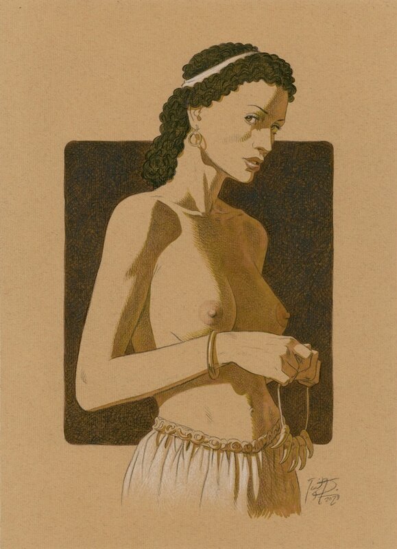 For sale - Le collier by François Miville-Deschênes - Original Illustration