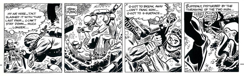 Frank Robbins, Johnny Hazard . Daily comic strip du 7 juillet 1951 . - Comic Strip