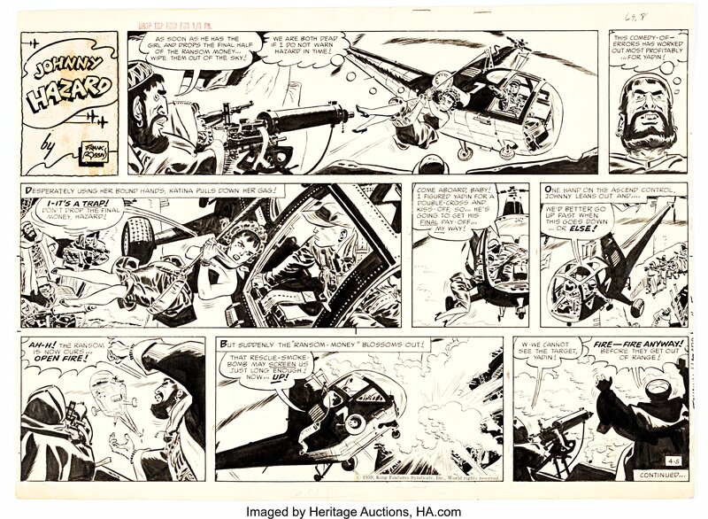 Frank Robbins, Johnny Hazard Sunday . 1959 - Comic Strip