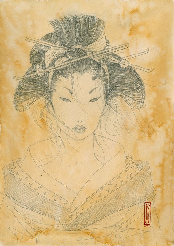 Edo par Olivier Ledroit - Illustration originale