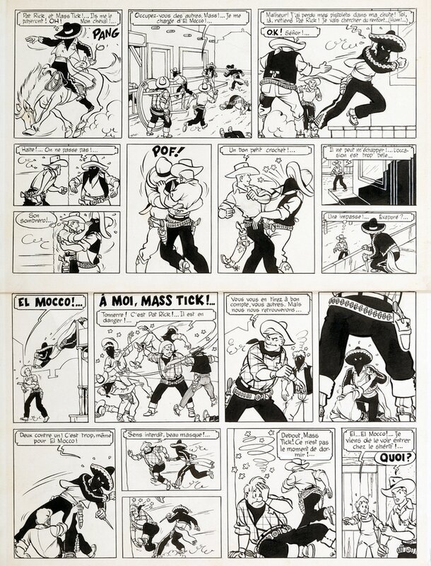 Tibet - Pat Rick et Mass Tick - El Mocco le terrible - 1955 - Planche 28 - Comic Strip