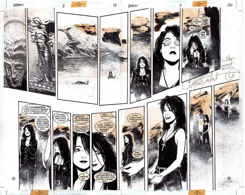 Chris Bachalo, Mark Buckingham, Neil Gaiman, Death: high cost of living issue 3 page 19,20 - Planche originale