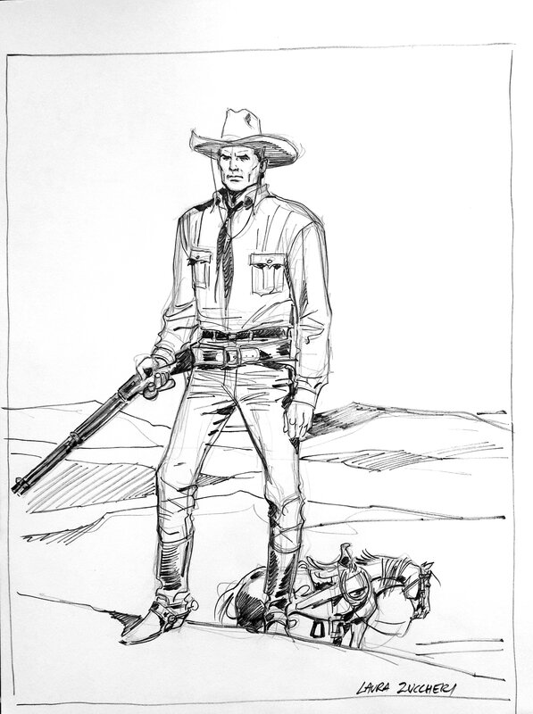 Tex, commission by Laura Zuccheri - Original Illustration
