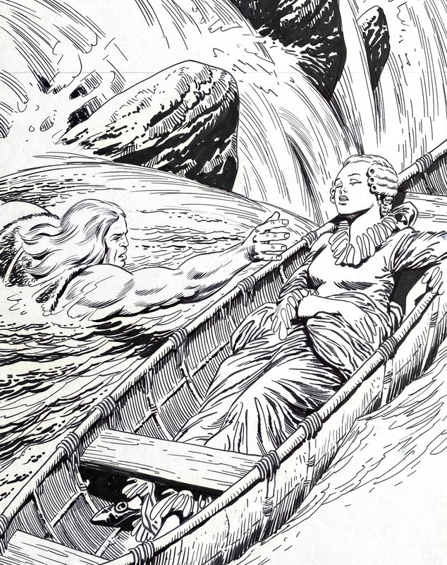 Kiwi n°303 par Jean-Yves Mitton - couverture originale avec le Grand Blek - Comic Art - Planche originale