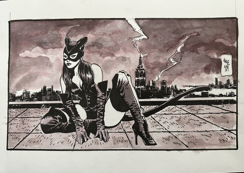 Catwoman by Jordi BERNET - Illustration originale