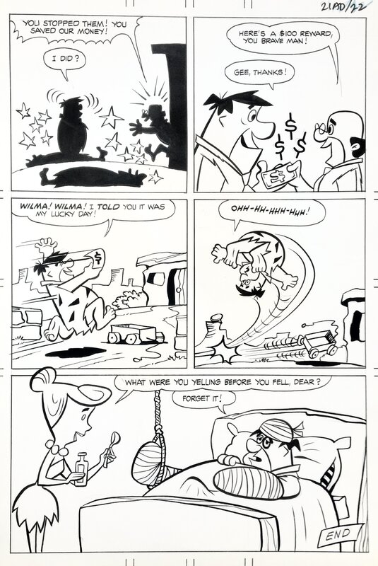 Ray Dirgo, The Flintstones / La Famille Pierrafeu, 1972 - Planche originale