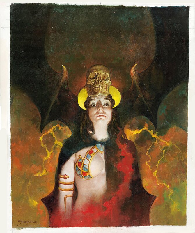 En vente - Manuel Sanjulián, Publiée: La Crypte du Liche Démoniaque: Goodman Games - couverture originale - Couverture originale